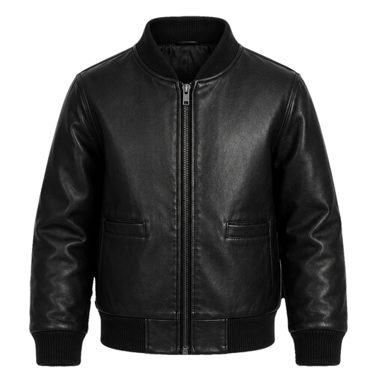 Kids Rocky Balboa Tiger Leather Bomber Jacket