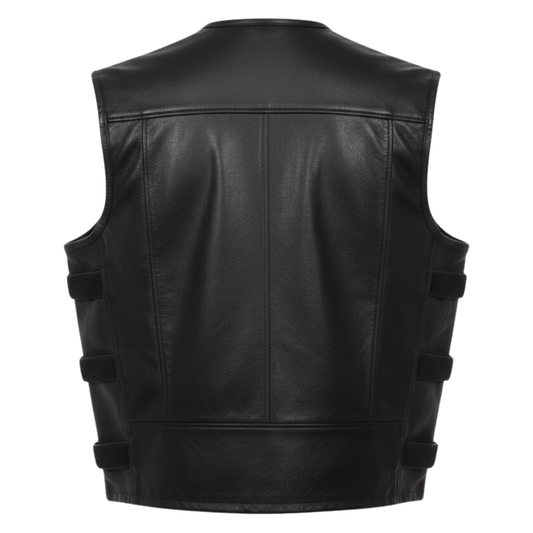 Skull Logo Leather Vest: Tactical Punishers Cosplay Costume