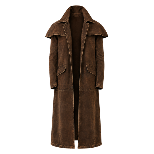 Men's New Vegas Veteran NCR Ranger A7 Duster Long Trench Coat - Cosplay Costume - Gift for him
