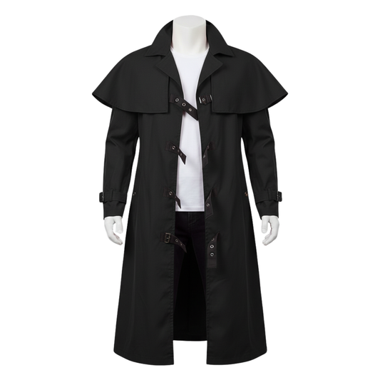 Van Helsing Canvas Long Coat | Black Trench Vampire Cosplay Costume