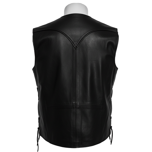 Men Uhtred Viking Vest | Last Kingdoms Black Studded Warrior Costume