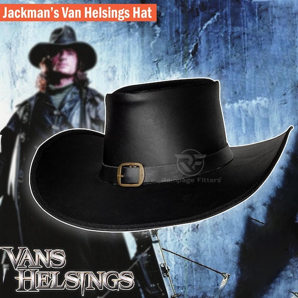 Handcrafted Leather Vampire Hunter Hat: Van Helsing Cosplay