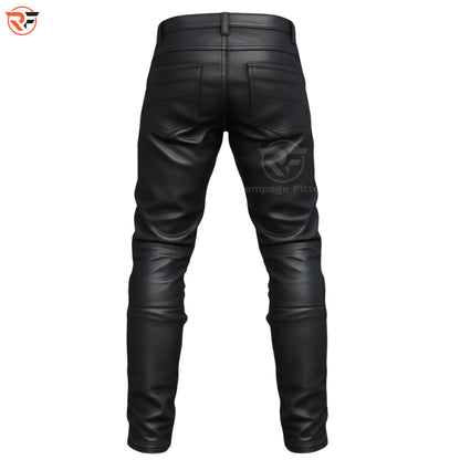 Men's Padded Biker Motorcycle Leather CE Armoured Trousers | Biker Cargo Pants