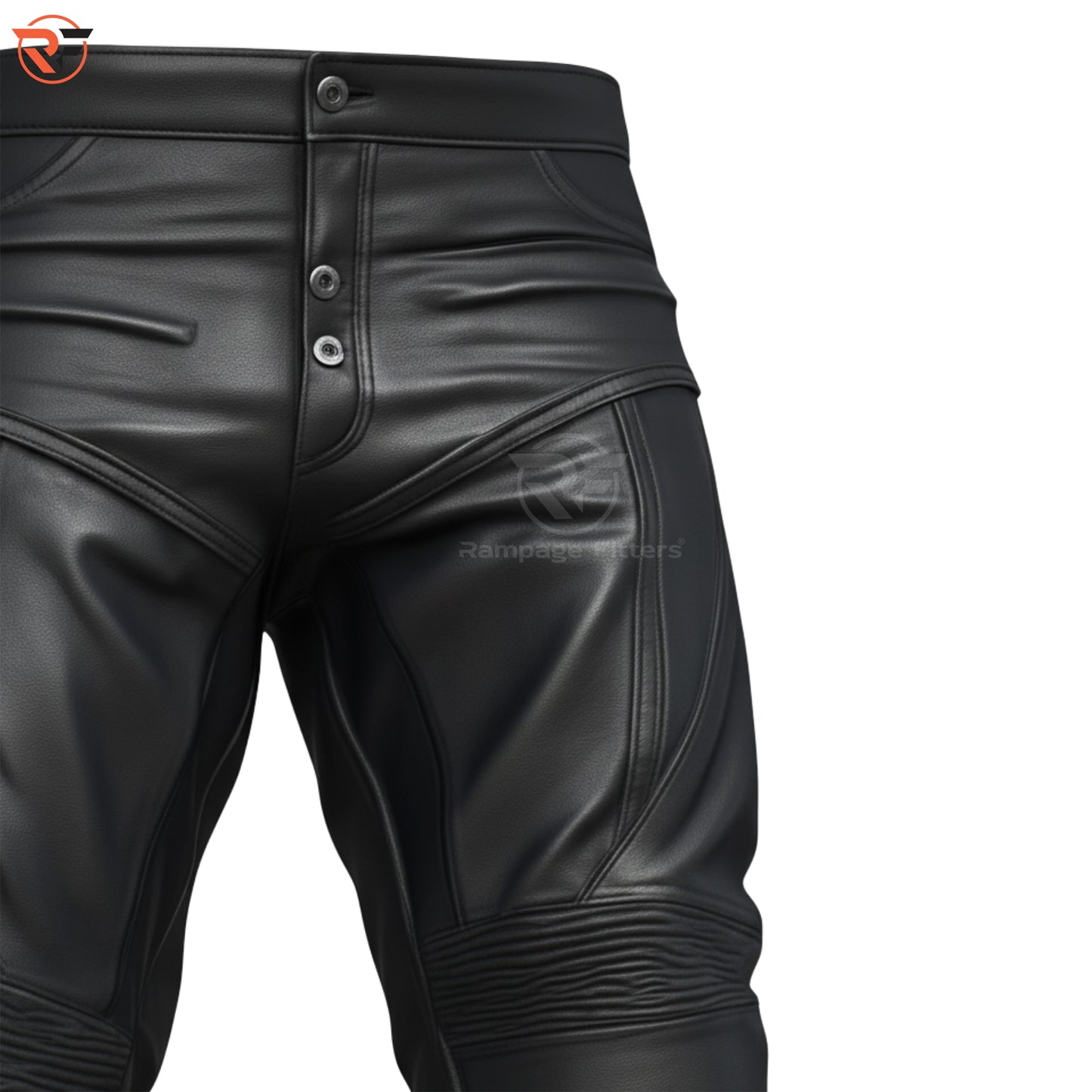 Men's Padded Biker Motorcycle Leather CE Armoured Trousers | Biker Cargo Pants