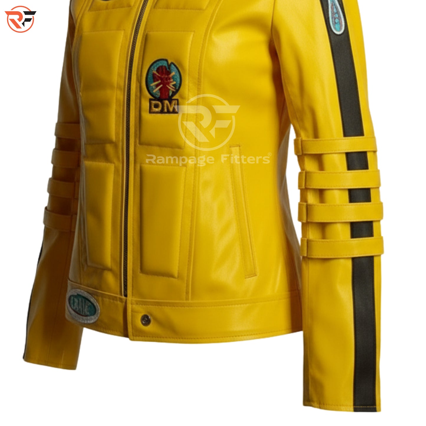 Kill Bill Yellow Leather Suit | The Bride Cosplay Costume | Beatrix Kiddo Jacket and Pants | Halloween Movie Outfit for Women