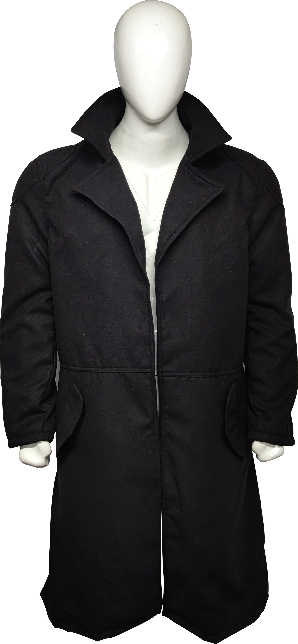 Wool Blend Military Trench Coat - Dark Style Long Jacket