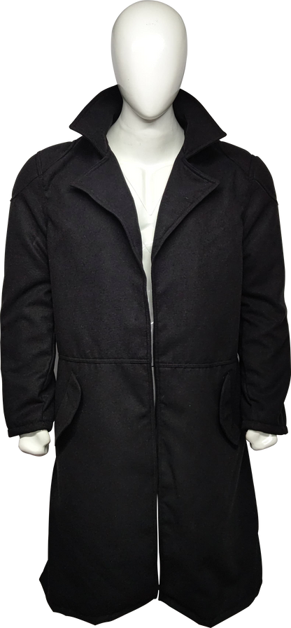 Wool Blend Military Trench Coat - Dark Style Long Jacket