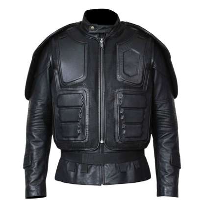 Dredds 2012 Cosplay Leather Jacket: Futuristic Biker Armor