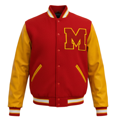 Michael Jackson Thriller Varsity Jacket | Unisex Red Wool Bomber