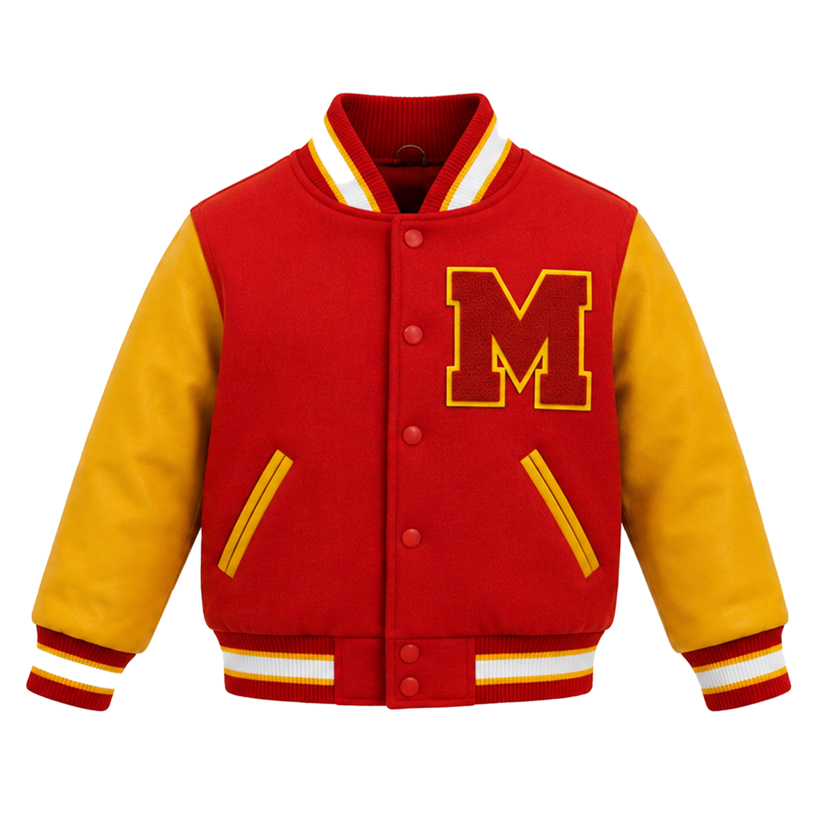 Kids Michael Jackson Thriller Varsity Jacket | Leather Sleeves
