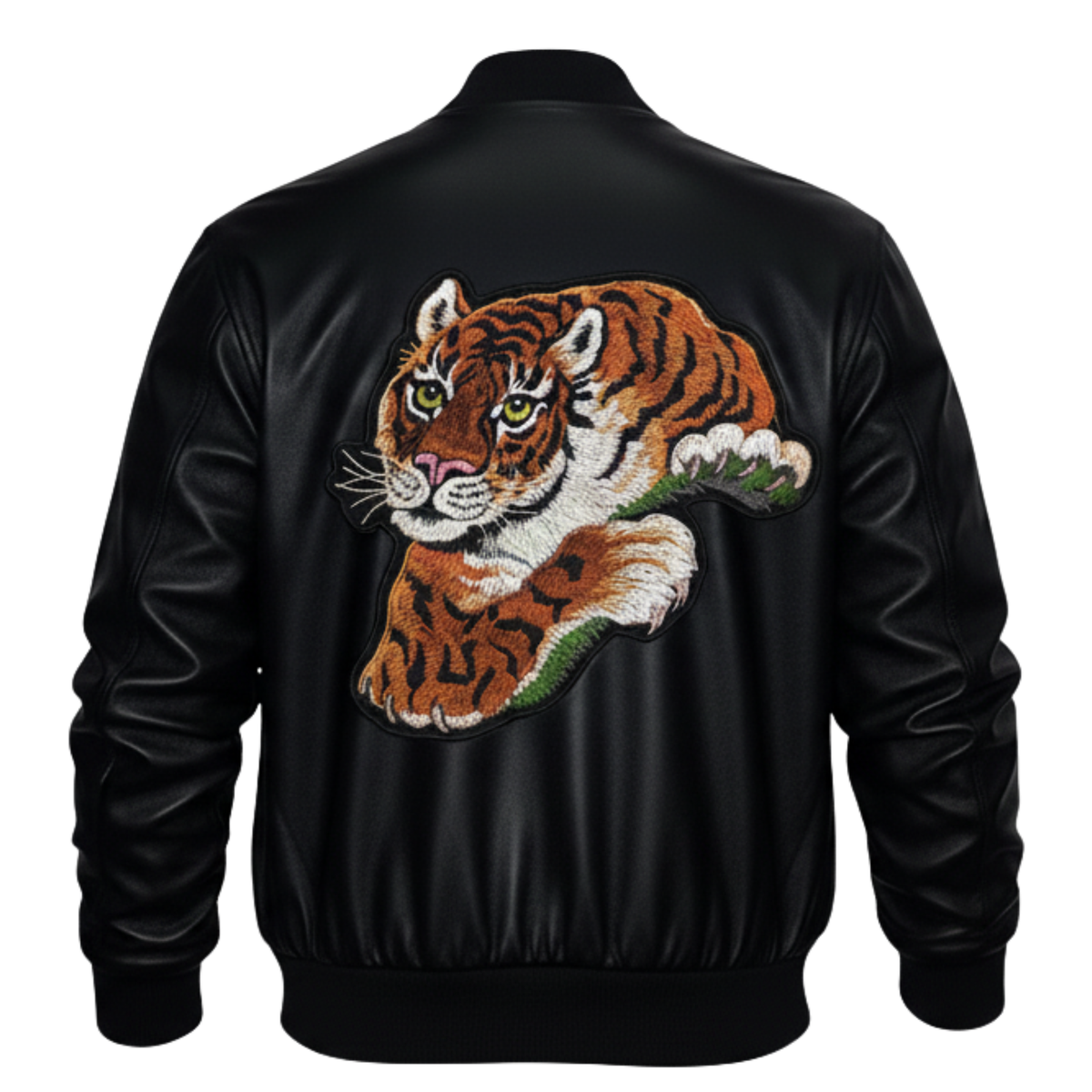 Tiger Balboa Leather Bomber Jacket Sylvester Stallone Real Leather Black Handmade Jacket Movie Jacket