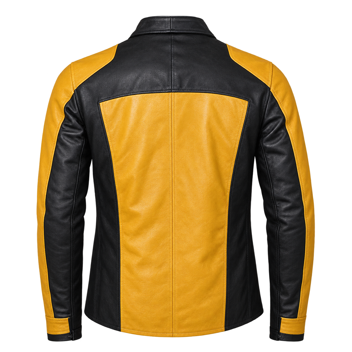 Men's Black & Yellow Leather Jacket | Cole MacGrath In-famous Cosplay Jacket  | Gamer Costume