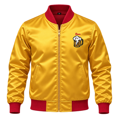 Home Alone Kenosha Kickers Yellow Satin Bomber Jacket