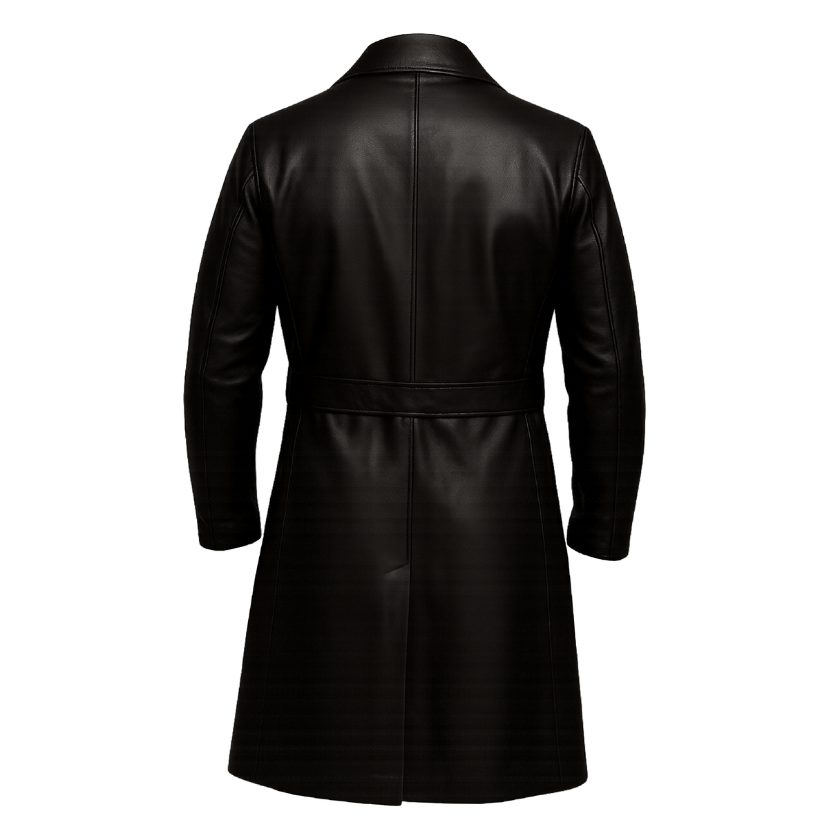 Men's Black Leather Willem Dafoe The Grand Budapest Hotel Trench Coat