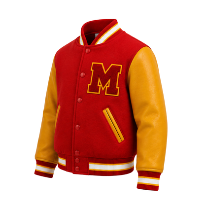 Kids Michael Jackson Thriller Varsity Jacket | Leather Sleeves
