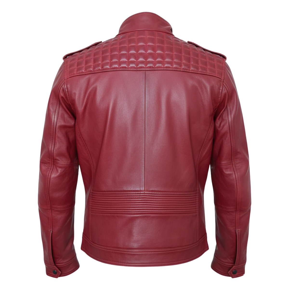 Men's Genuine Sheepskin Leather Biker Jacket – Black Motorcycle Jacket
