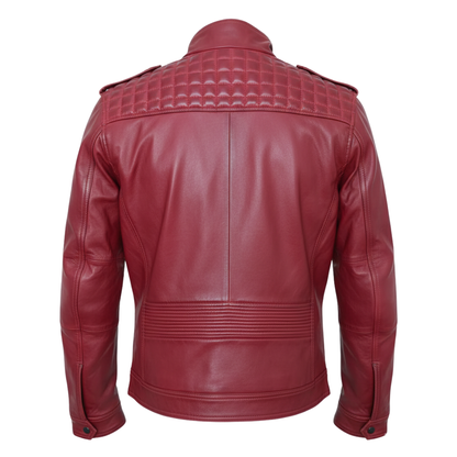 Men's Genuine Sheepskin Leather Biker Jacket – Black Motorcycle Jacket