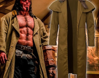 Ron Perlman Hell's Boy Golden Army Inspired Trench Coat - Long Cotton Warrior Costume