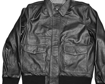Handcrafted Black Trucker Leather Jacket-Real Sheepskin Biker Style Coat – Classic Jacket for Men