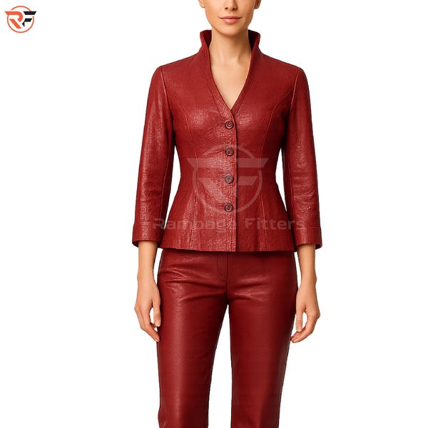 T-X Inspired Leather Costume Set: Women's Jacket & Pants - Halloween Cosplay