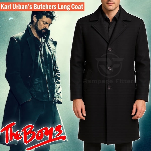 Wool Blend Military Trench Coat - Dark Style Long Jacket