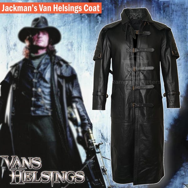 Van Helsing's Leather Trench Coat | Custom Vampire Hunter Halloween Costume