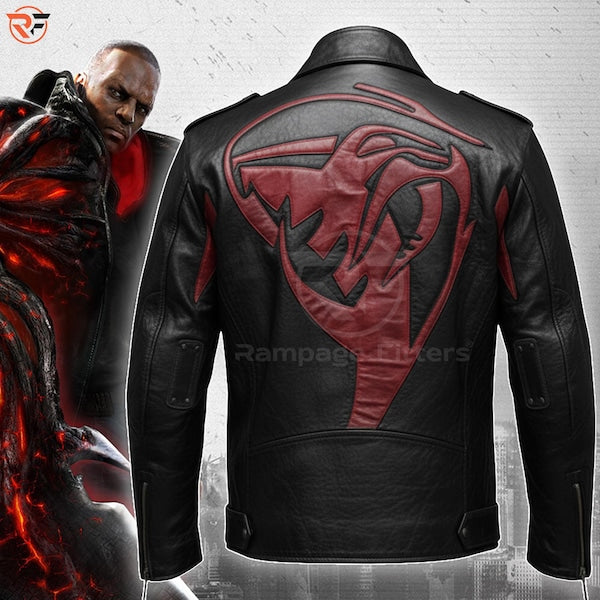 Prototype 2 Alex Mercer Costume | Men's Black Punk Leather Jacket | James Heller Cosplay