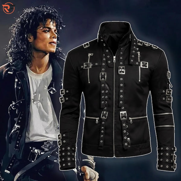 King Singer Michael Jackson Concert "Bad" Cosplay Black Jacket - Mens Halloween Cosplay Costume