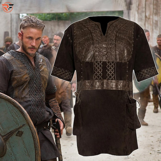 Vikings Ragnar Jacket Costume– Handmade Vikings Medieval Vest Halloween Cosplay